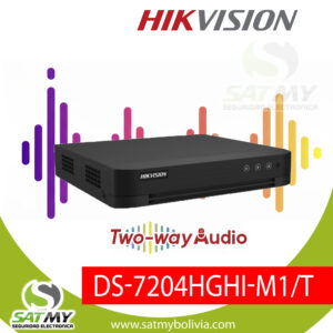 Grabador DVR Hikvision 4 canales con tecnologia de audio bidireccional