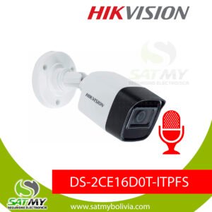 CAMARA TETRAHIBRIDA BALA 2MP, 2.8MM, IP67, PLASTICA, IR25M, C/AUDIO