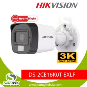 DS-2CE16K0T-EXLF CAMARA TVI BALA CON LUZ HIBRIDA INTELIGENTE 3K METALICA